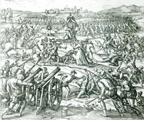 The Battle of Cajamarca, 1532 by Theodore de Bry