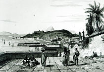 View of Rio de Janeiro from the church of St.Bento drawn by Fleury von French School