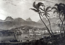 Port Louis from 'Views in the Mauritius' by T.Bradshaw von T. Bradshaw