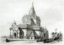 North Eastern view of Gaudapalen Temple at Pagan by Henry Yule