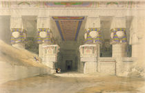 Facade of the Temple of Hathor von David Roberts