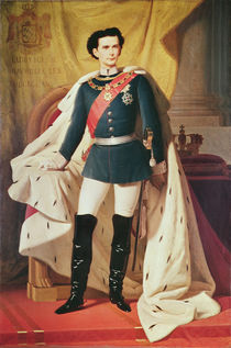 Portrait of Ludwig II of Bavaria in uniform von Ferdinand II Piloty
