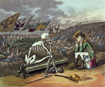 Napoleon and skeleton, 18th von Thomas Rowlandson