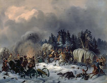 Scene from the Russian-French War in 1812 by Bogdan Willewalde