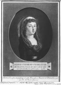Marie-Therese-Charlotte de France aged seventeen von Christian von Mechel