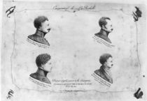 La Rochelle plot, portraits of the four sergeants by French School