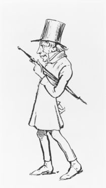 Caricature of Soren Aabye Kierkegaard von Wilhelm Marstrand