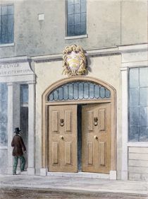 The Entrance to Coachmakers Hall by Thomas Hosmer Shepherd