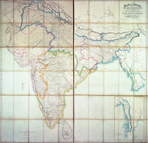 Map of India, 1857 by English School