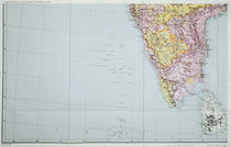 Map of Southern India, 1898 by English School