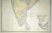 Map of British Southern India von English School
