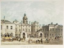 A view of the Horse Guards from Whitehall engraved by J.C Sadler von Thomas Hosmer Shepherd