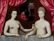 Gabrielle d'Estrees and her sister by Fontainebleau School
