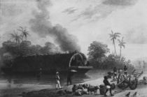 Slaves unloading a Boat, from 'Voyage a Surinam' von Pierre J. Benoit