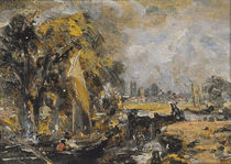 Dedham Lock, c.1819 by John Constable