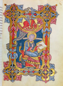 Ms 479 fol.33 St. Luke, from 'Les Evangiles de l'Abbaye de Cysoing' by French School