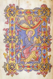 Ms 479 fol.53 St. Mark, from 'Les Evangiles de l'Abbaye de Cysoing' by French School
