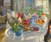 Easter Table by Alexander Vladimirovich Makovsky