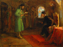 Boris Godunov with Ivan the Terrible von Ilya Efimovich Repin