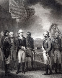 Surrender of Lord Cornwallis at Yorktown by English School