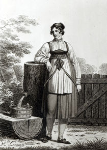 Tirollian Peasant Girl, 1817 by French School