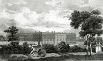 Rolling the Lawns at Hampton Court Palace by English School