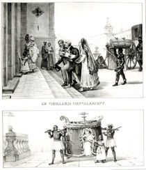 Old Aged Convalescents; A Woman being carried by Caderinha to Mass von Jean Baptiste Debret