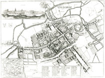Map of Oxford, 1643 von Wenceslaus Hollar