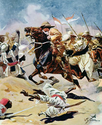 Charge of the 21st Lancers at Omdurman von William Barnes Wollen