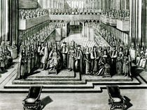 The Enthroning of King James II and Queen Mary by English School