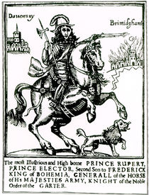 Prince Rupert on Horseback by English School