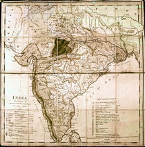 Map of India, 1803 by English School