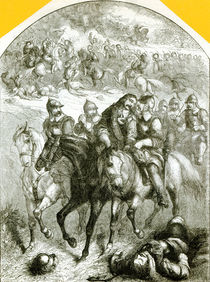 Hampden Wounded at Chalgrove Field by English School
