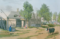 A Russian Village, 1804 by John Augustus Atkinson