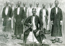 Mtesa,the Emperor of Uganda and other chiefs by English School