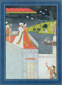 Lovers on a Terrace, c.1780-1800 by Indian School