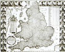 Map of England and Wales, 1644 by Wenceslaus Hollar