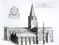 The North Prospect of Conuentuall Church of Christ Church in Oxford by English School