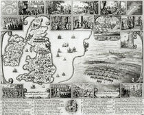 Map of Civil War England and a view of Prague von Wenceslaus Hollar