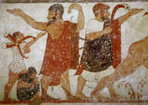 Two men, from the Tomb of the Augurs by Etruscan