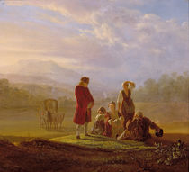 Voltaire Conversing with the Peasants in Ferney von Jean Huber