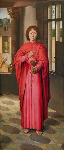 St. John the Evangelist, a panel from 'The Donne Triptych' by Hans Memling