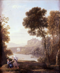 Landscape with Hagar and the Angel von Claude Lorrain