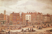 A view of High Street Southwark being the Ancient Roadway by George the Elder Scharf