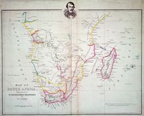 Map of South Africa illustrating Dr. Livingstone's discoveries von English School