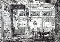 A Bed Room, from 'The House-Furnisher and Decorator von English School