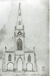 A Design for a Church, 1821 by Augustus Charles Pugin