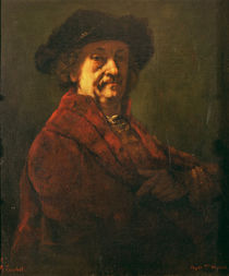 Copy of a Rembrandt Self Portrait von Gustave Courbet