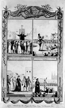 Mr Bourne preaching and the executions of Thomas Wyat by English School