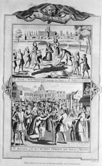 Mr Wiseman being buried and the martyrdom of John Philpot by English School